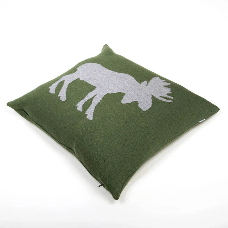 Kissenhülle 50x50cm Elk, dunkelgrün