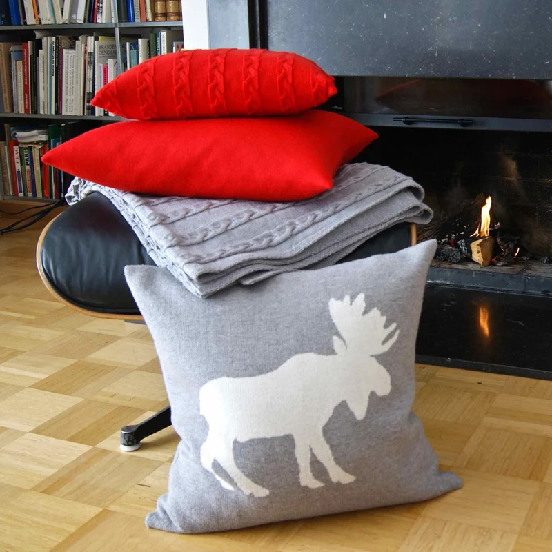 Kissenhülle 50x50cm Elk, grau