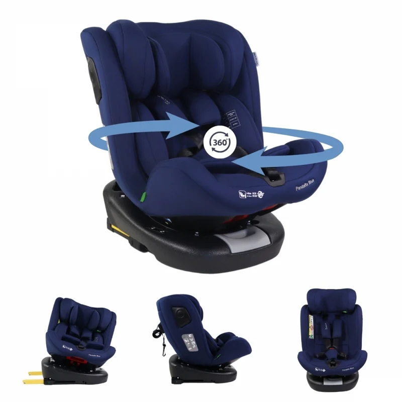 Kindersitz | 360º Drehung | Verstellbare Rückenlehne | 40-150 cm | 0-12 Jahre | Isofix | Top Tether | Pandafix | Mobiclinic