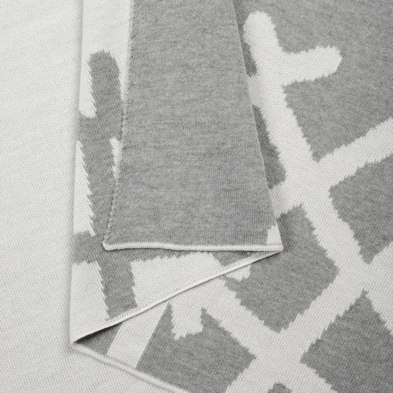 Decke 140x180cm 2 Snowflakes, weiß/grau