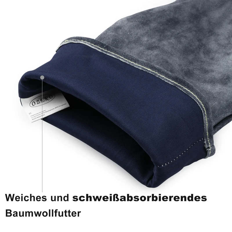 Ozero Leder Hitzeschutzhandschuhe (500°C) – Profi Grill- & Schweißhandschuhe
