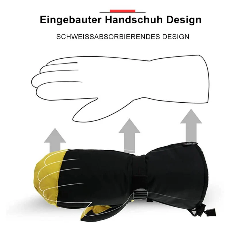 OZERO Leder Warme Fäustlinge | 3M Isolierte Thermo für Snowboard Fäustlinge
