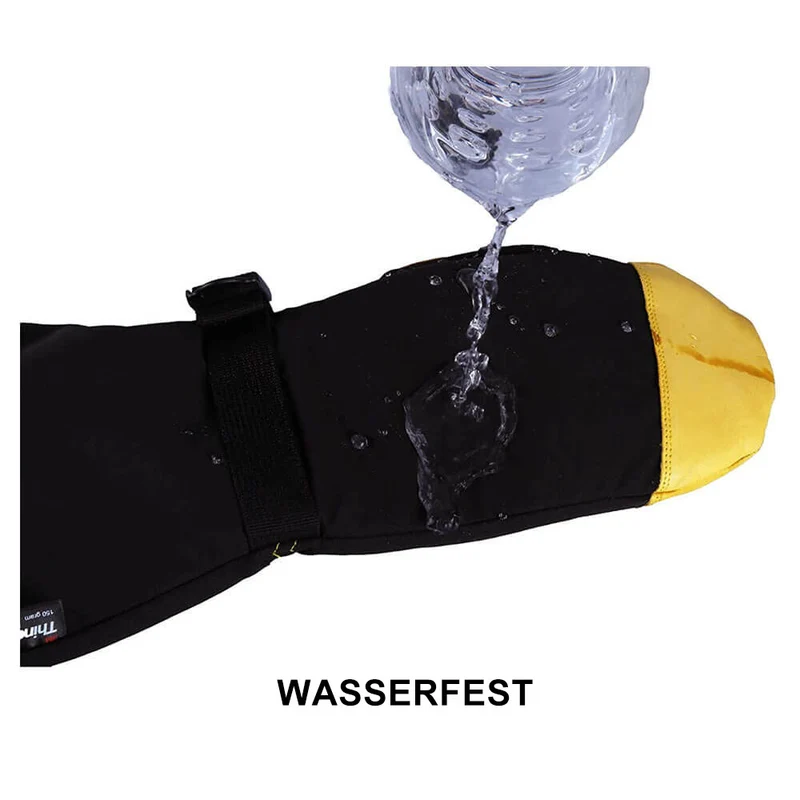 OZERO Leder Warme Fäustlinge | 3M Isolierte Thermo für Snowboard Fäustlinge