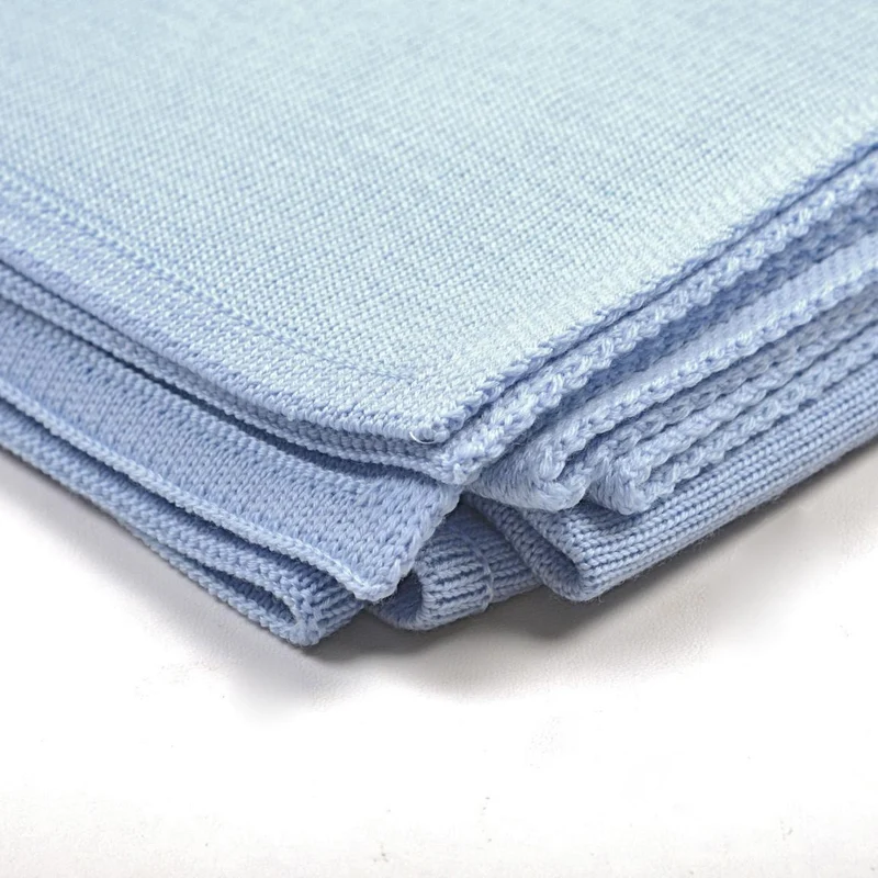 Decke 140x180cm RL uni, hellblau