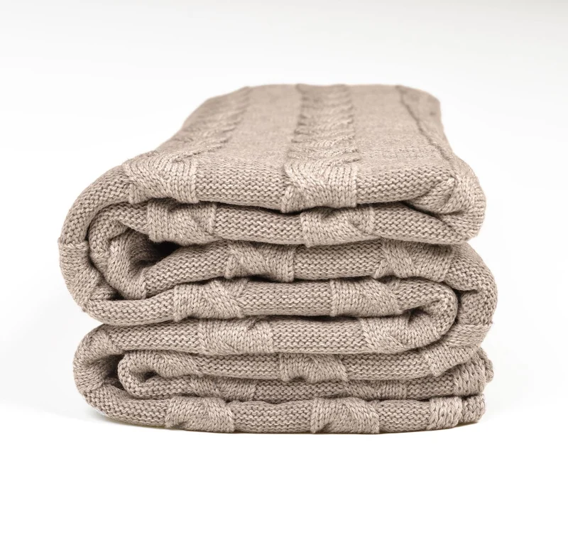 Decke 140x180cm Zopf, beige