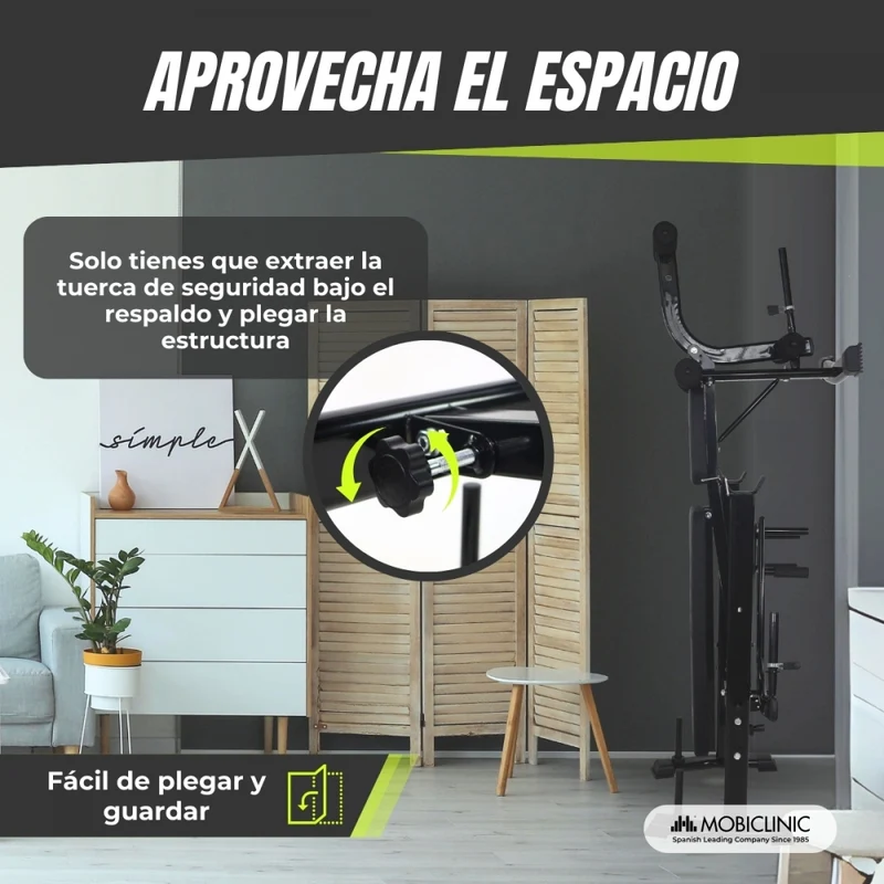 Multifunktions-Hantelbank | klappbar | verstellbar | Stangenauflage | 148x180x110,5cm | 250kg | Pressfit | Mobiclinic