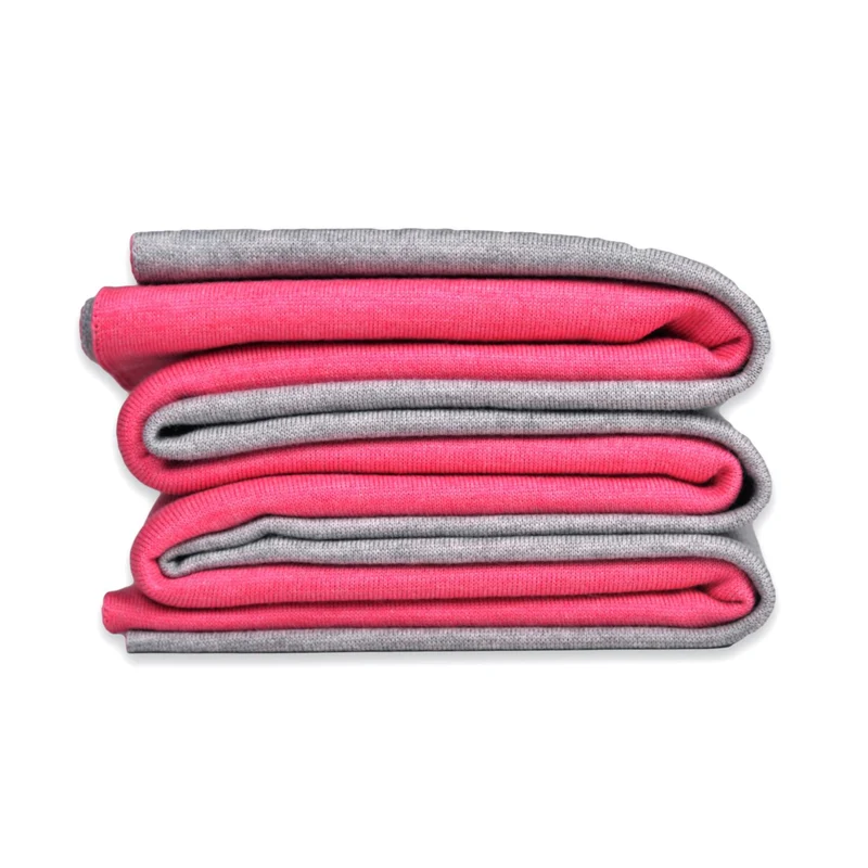 Decke 140x180cm Doubleface, grau/magenta