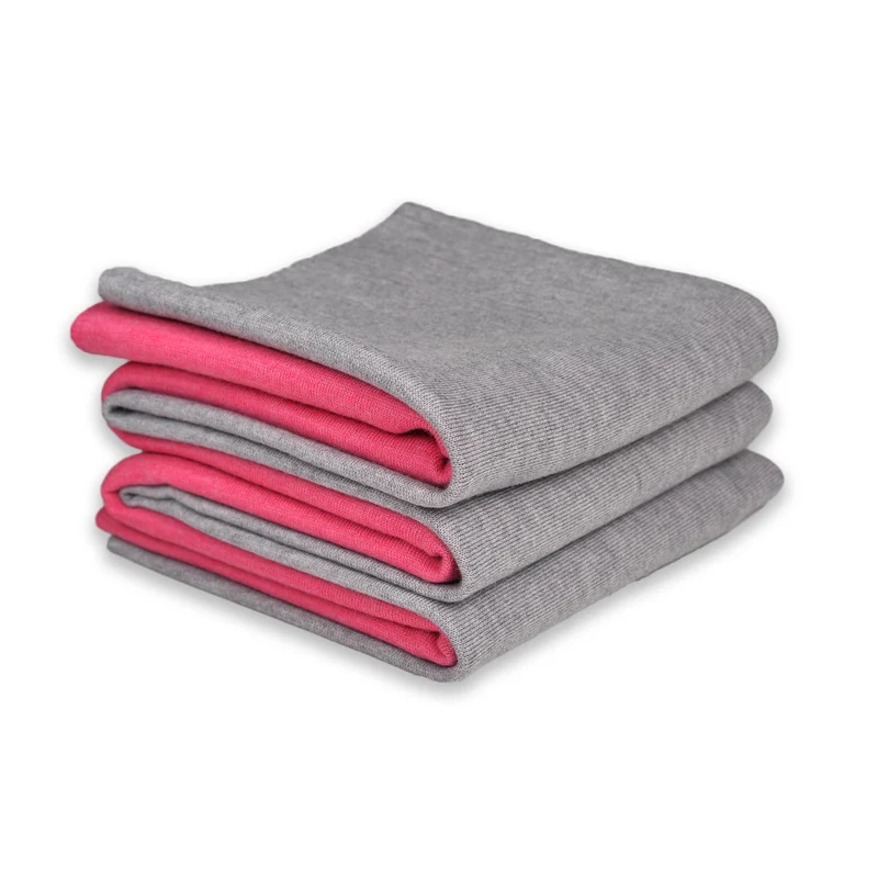 Decke 140x180cm Doubleface, grau/magenta