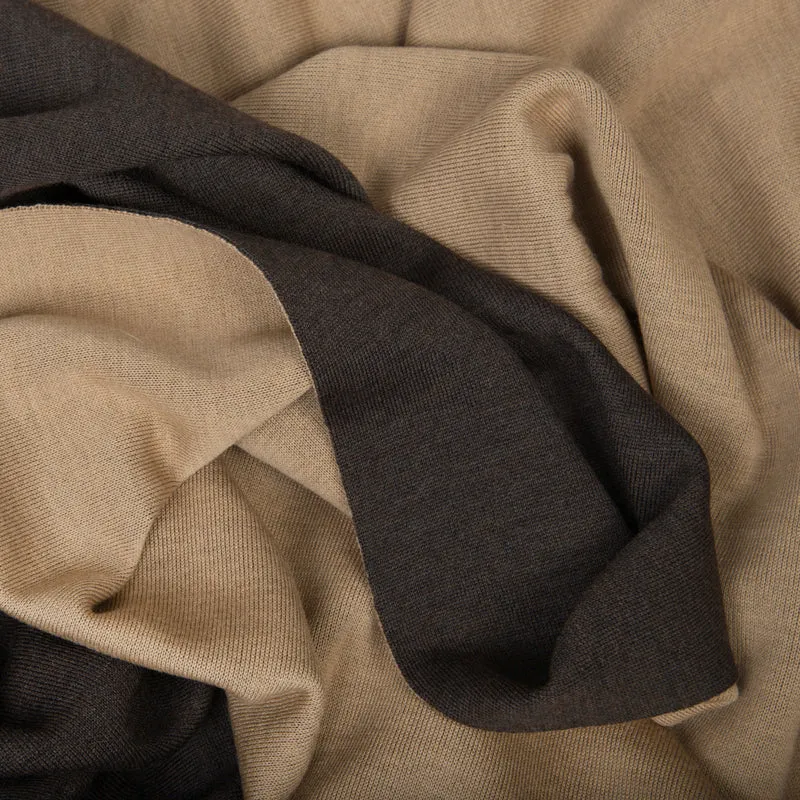 Decke 140x180cm Doubleface, braun/camel