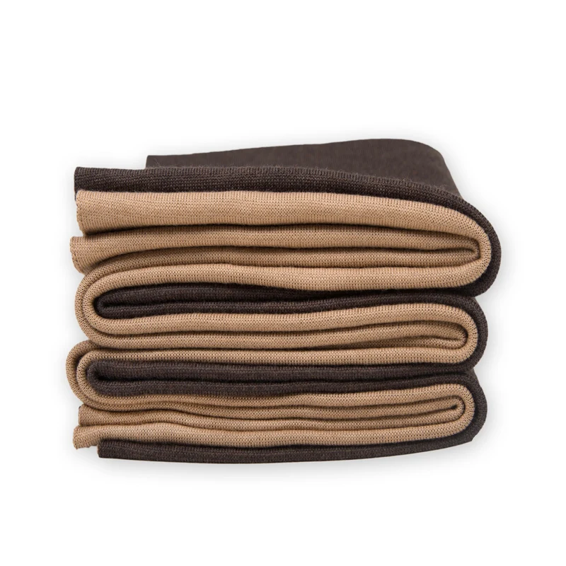 Decke 140x180cm Doubleface, braun/camel