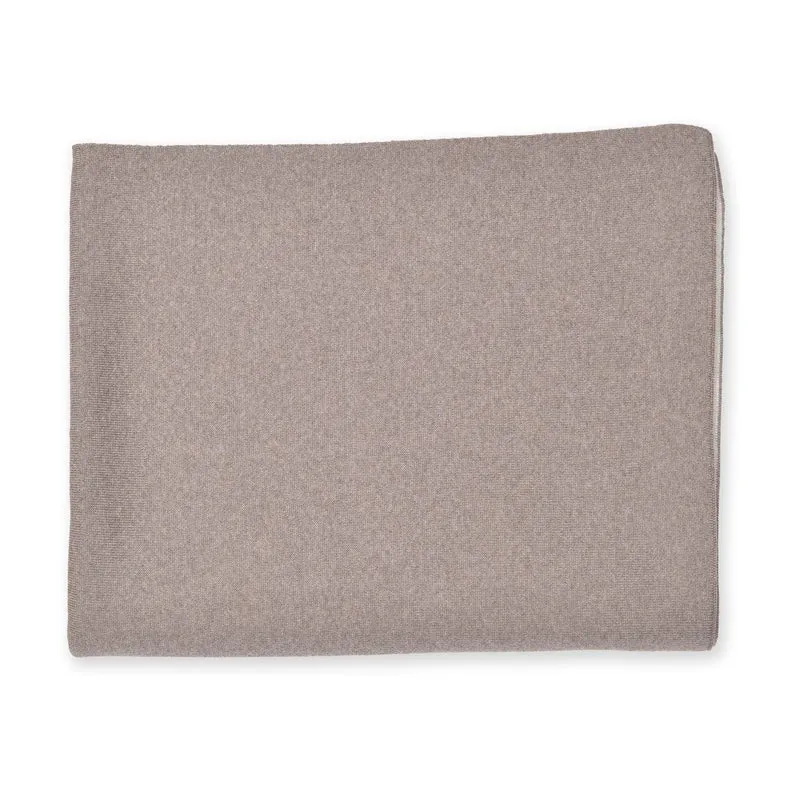 Decke 140x180cm Doubleface, beige/weiß