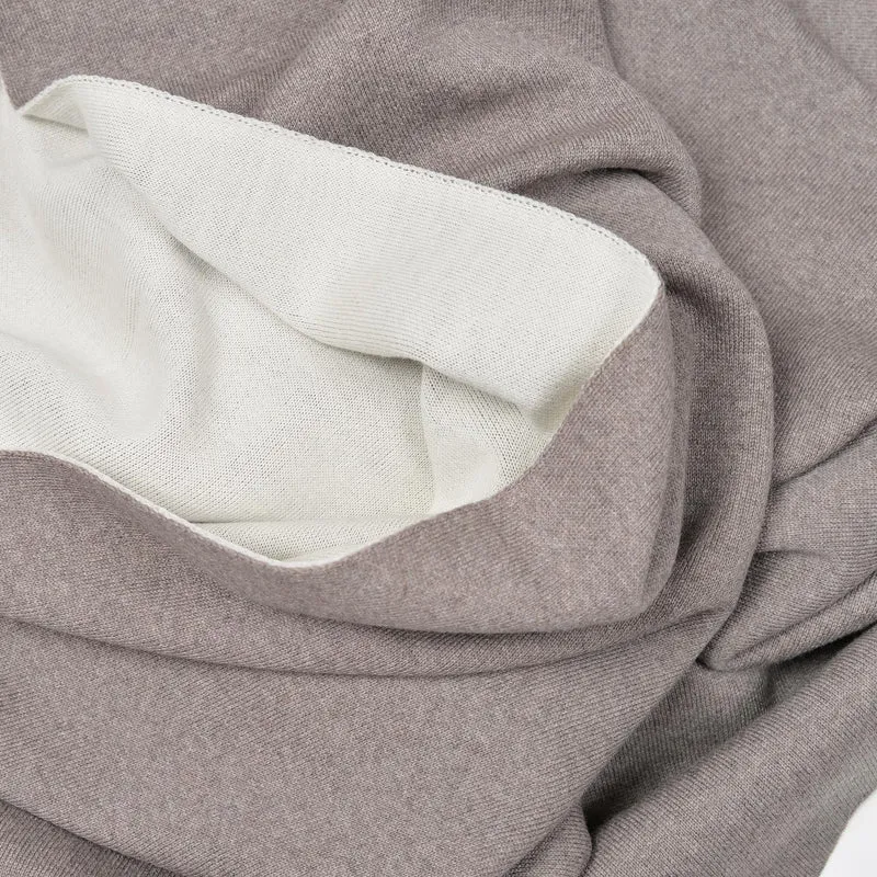 Decke 140x180cm Doubleface, beige/weiß