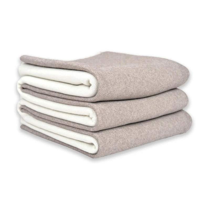 Decke 140x180cm Doubleface, beige/weiß