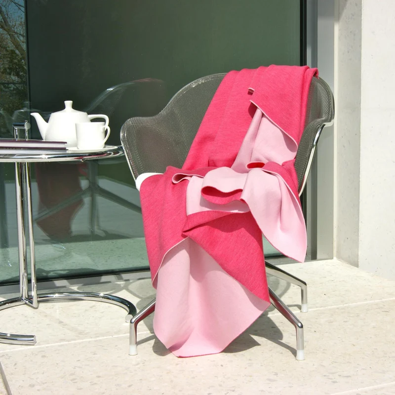 Decke 140x180cm Doubleface, rosa/magenta