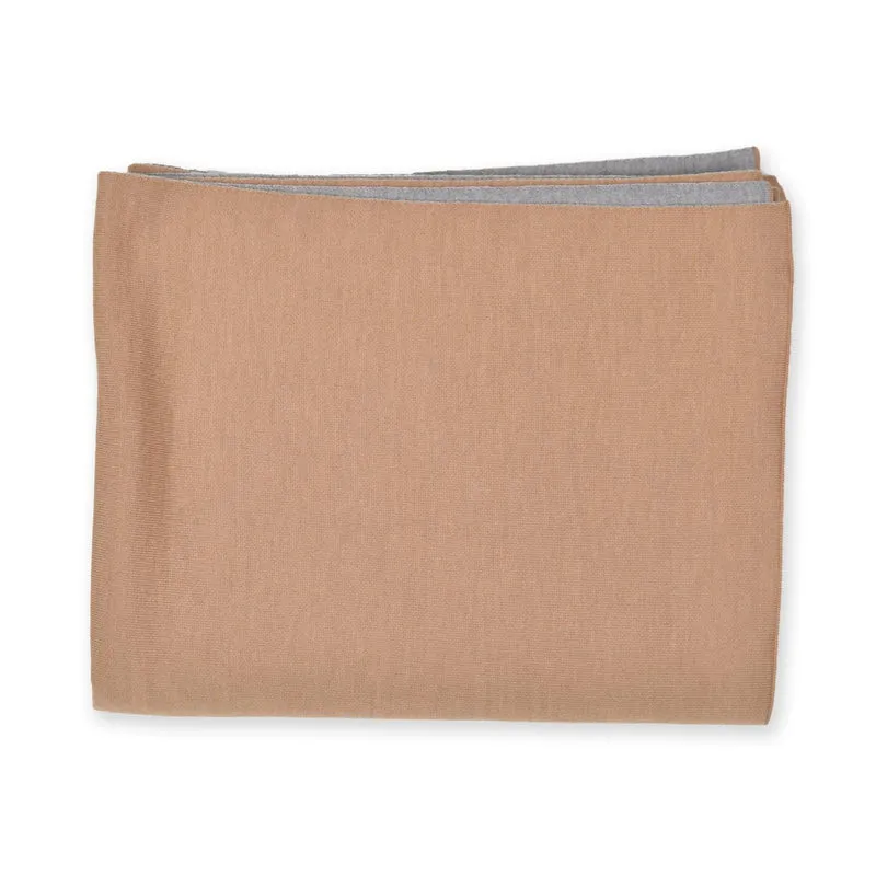 Decke 140x180cm Doubleface, camel/grau