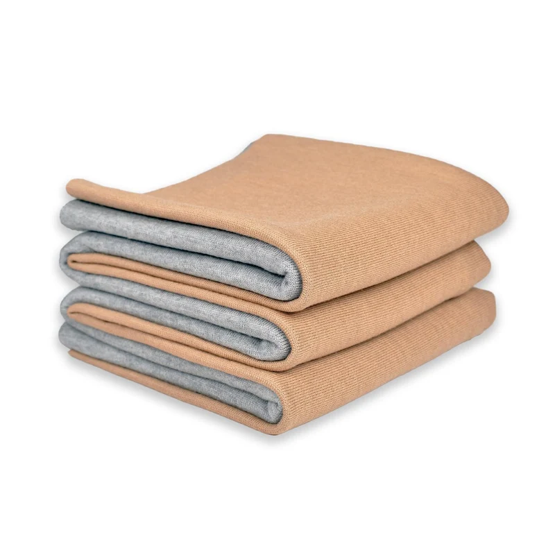 Decke 140x180cm Doubleface, camel/grau