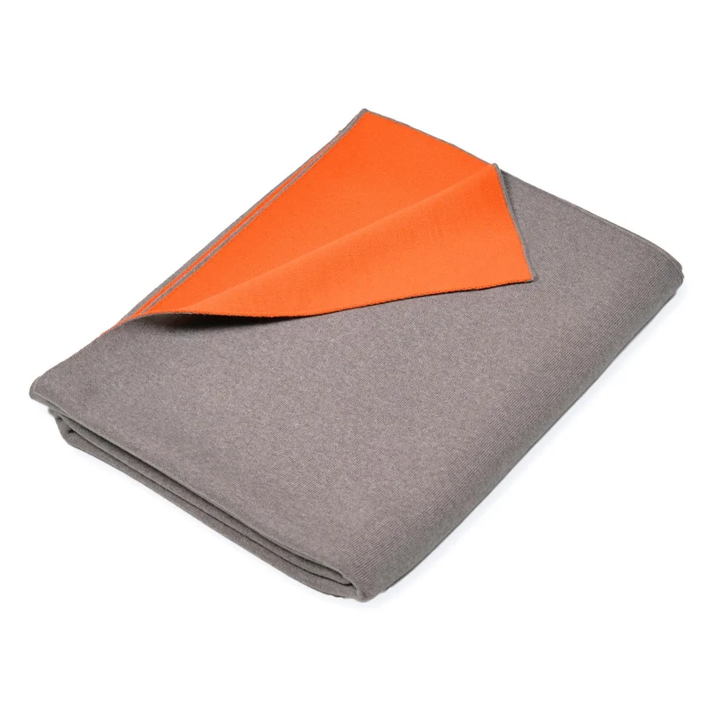 Decke 140x180cm Doubleface, beige/orange