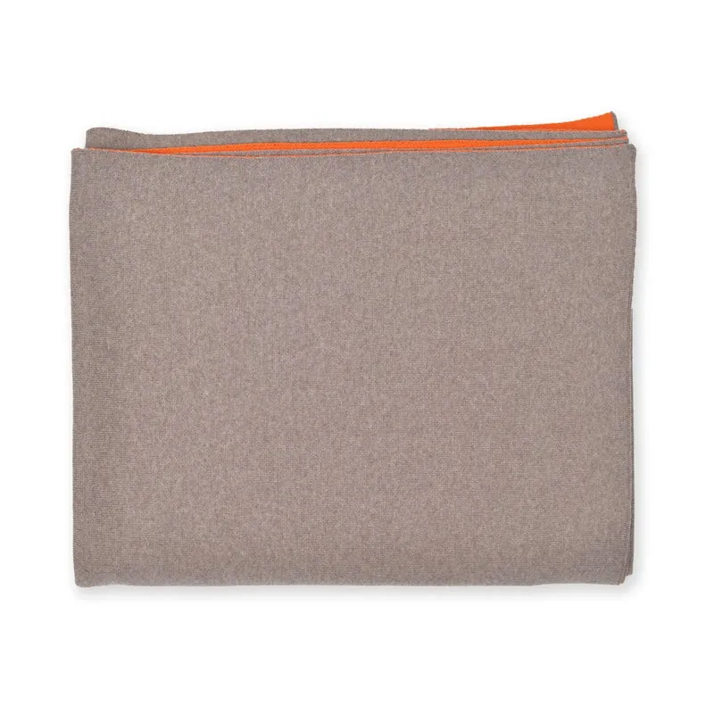 Decke 140x180cm Doubleface, beige/orange