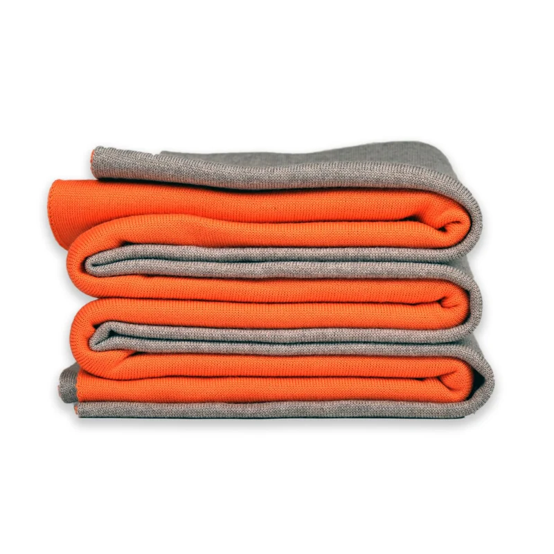 Decke 140x180cm Doubleface, beige/orange
