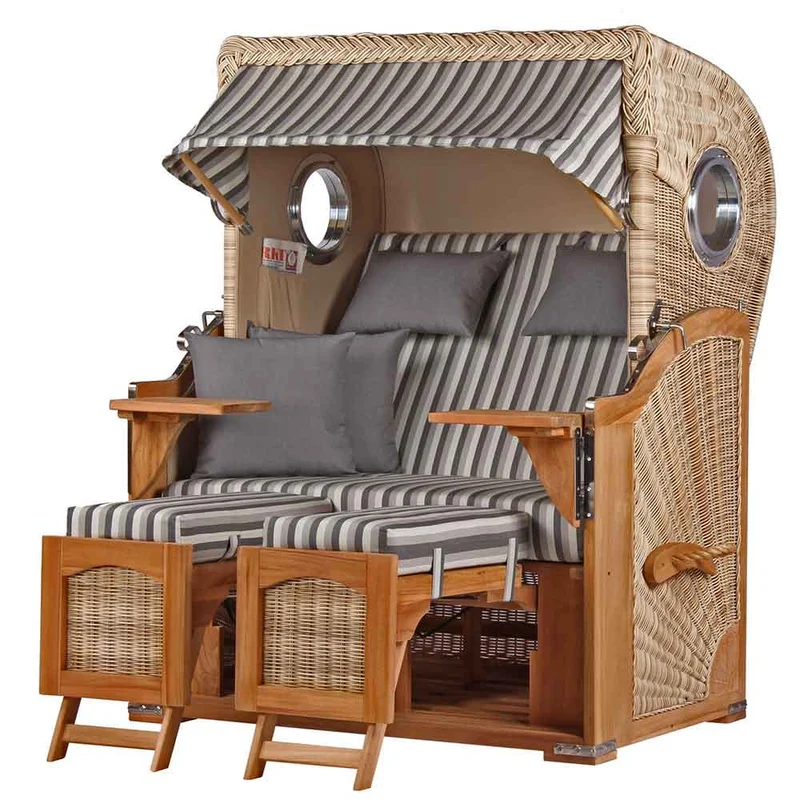 Strandkorb Düne Teak 2-Sitzer