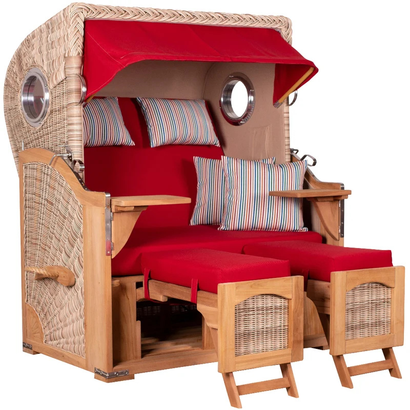 Strandkorb Düne Teak 2-Sitzer