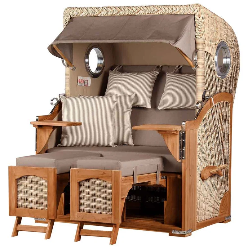 Strandkorb Düne Teak 2-Sitzer