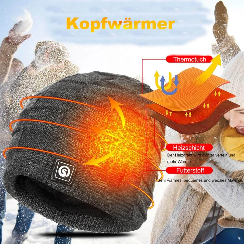 Savior Batterie Beheizte Mütze Für Erwachsene Winter Wiederaufladbare Beheizte Mütze