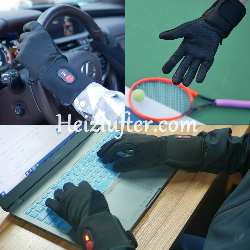 Savior wiederaufladbare elektrische Heizhandschuhe Innenfutter mit Touchscreen-fähigen Fingerspitzen