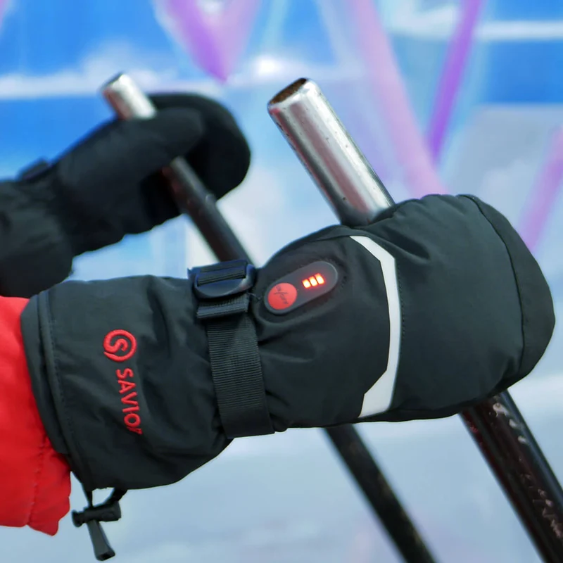 Savior Beheizte Fäustlinge - 7.4V Elektrisch Wiederaufladbar | Für Ski, Wandern & Outdoor