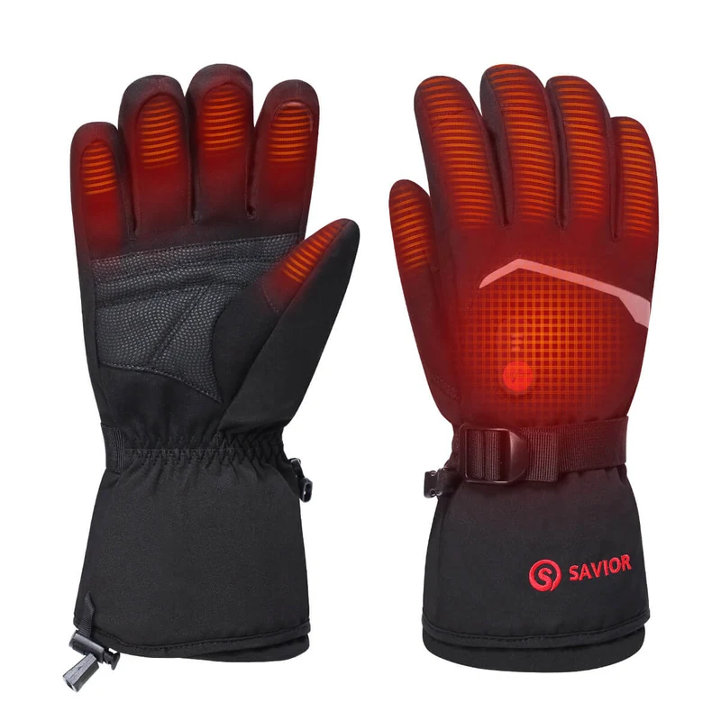 Savior Beheizbare Handschuhe Unisex – Elektrisch & Wiederaufladbar, IPx4 Wasserdicht, 2200mAh Akku