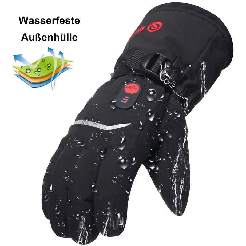 Savior Beheizbare Handschuhe Unisex – Elektrisch & Wiederaufladbar, IPx4 Wasserdicht, 2200mAh Akku