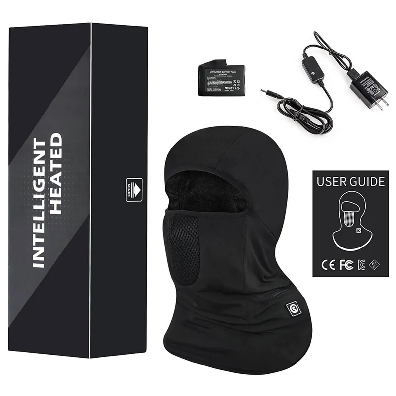 Savior Wiederaufladbare Wärmemaske | 7.4V Batterie Ski Gesichtsmaske Beheizte Mütze