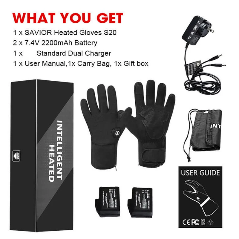 Wiederaufladbare Batterie Beheizte Handschuhe | Unisex Moderate Dicke Hand Warmer Retter Beheizte Handschuhe