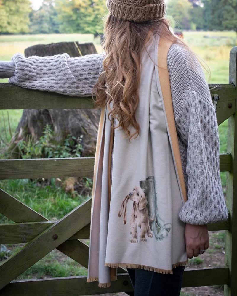 Hunde Schal "Hopeful" von Wrendale Designs