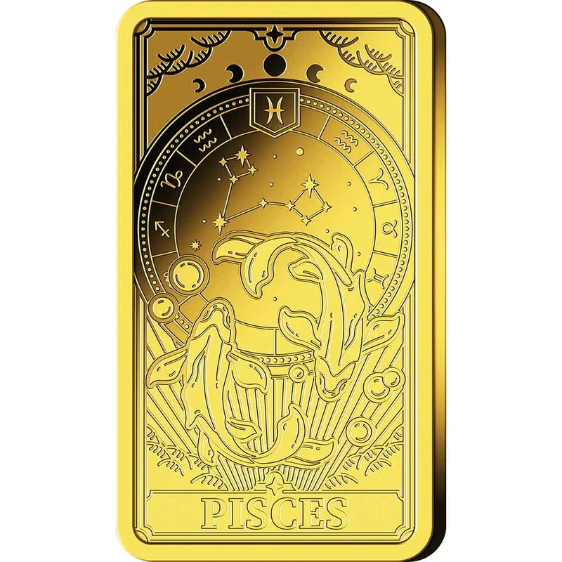 Goldbarren Sternzeichen mit Zertifikat
