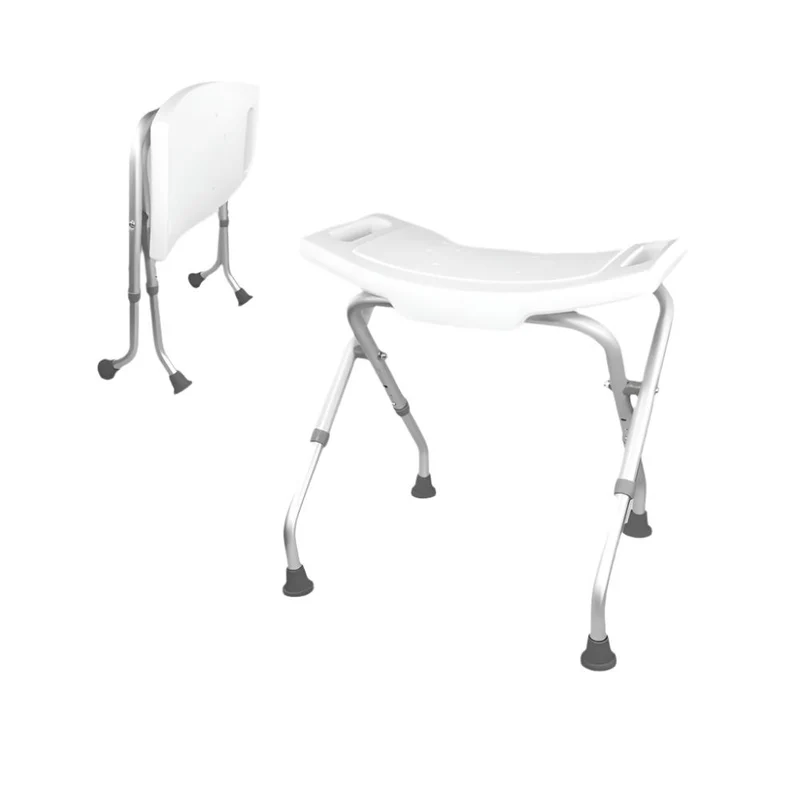 Duschstuhl | Faltbar | Höhenverstellbar | Ergonomischer Sitz | Rutschfest | Delta