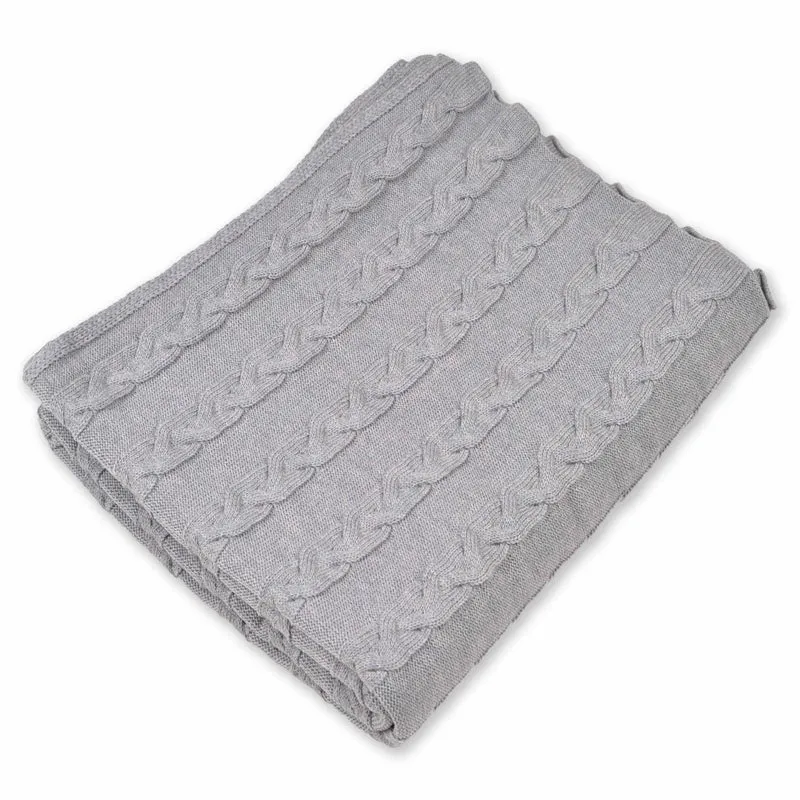 Decke 140x180cm Zopf, grau