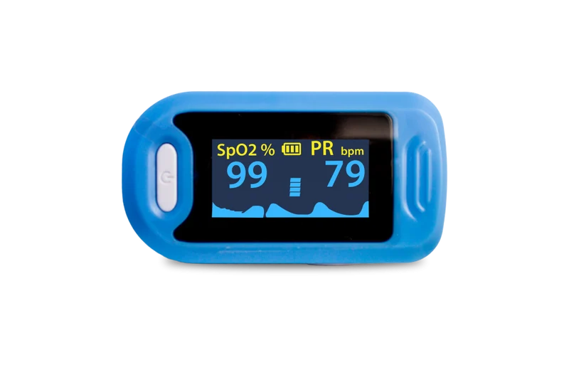 Fingerpulsoximeter | Plethysmographische Wellenform | Genau und zuverlässig | Nicht-invasiv | Blau | Mobiclinic