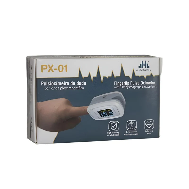 Fingerpulsoximeter | OLED-Display | Plethysmografische Welle | PX-01 | Mobiclinic
