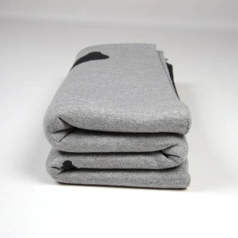Decke 140x180cm Dogs, grau/dunkelgrau