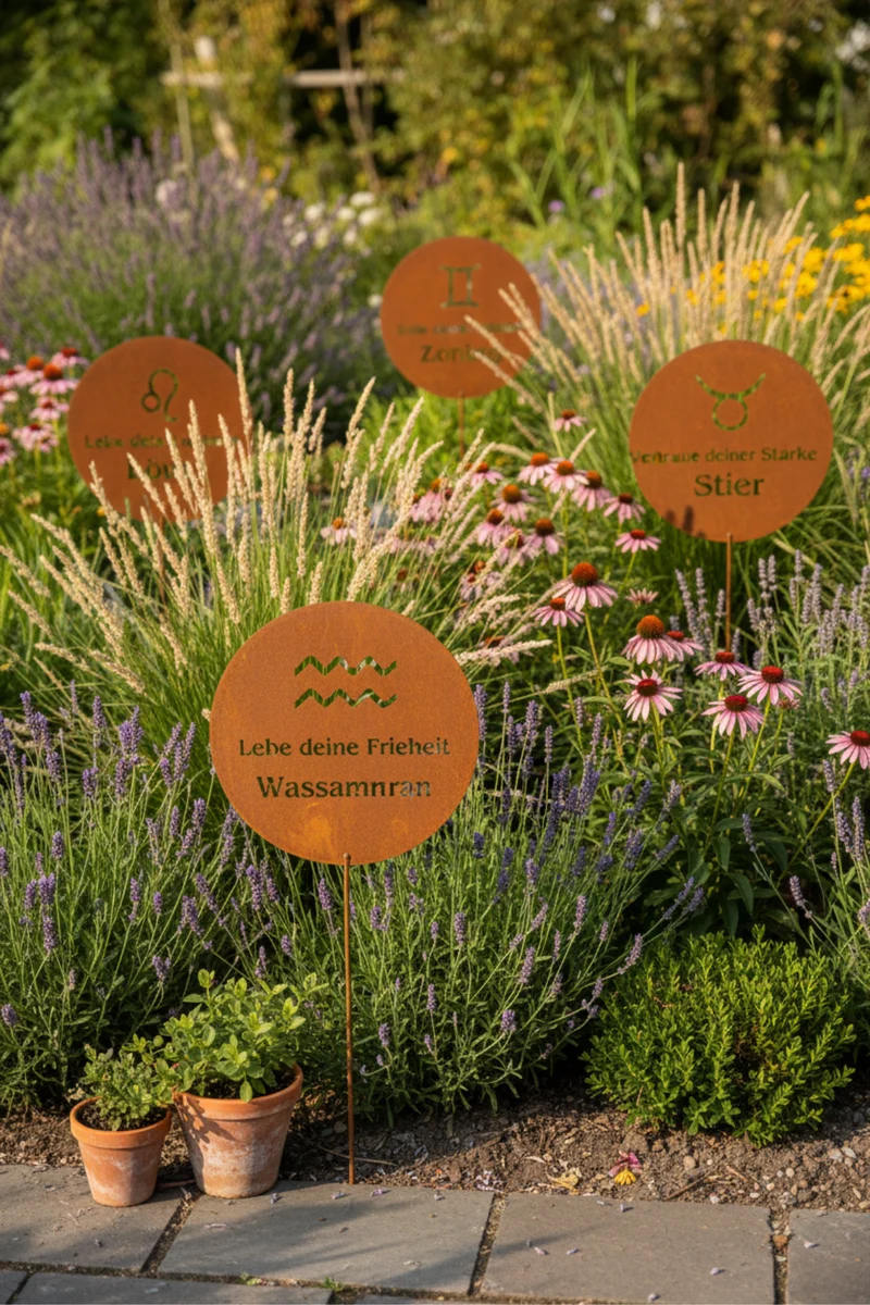 Gartenstecker Sternzeichen Edelrost