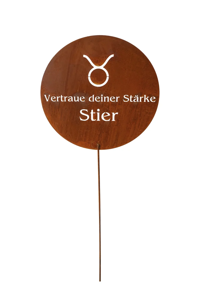 Gartenstecker Sternzeichen Edelrost