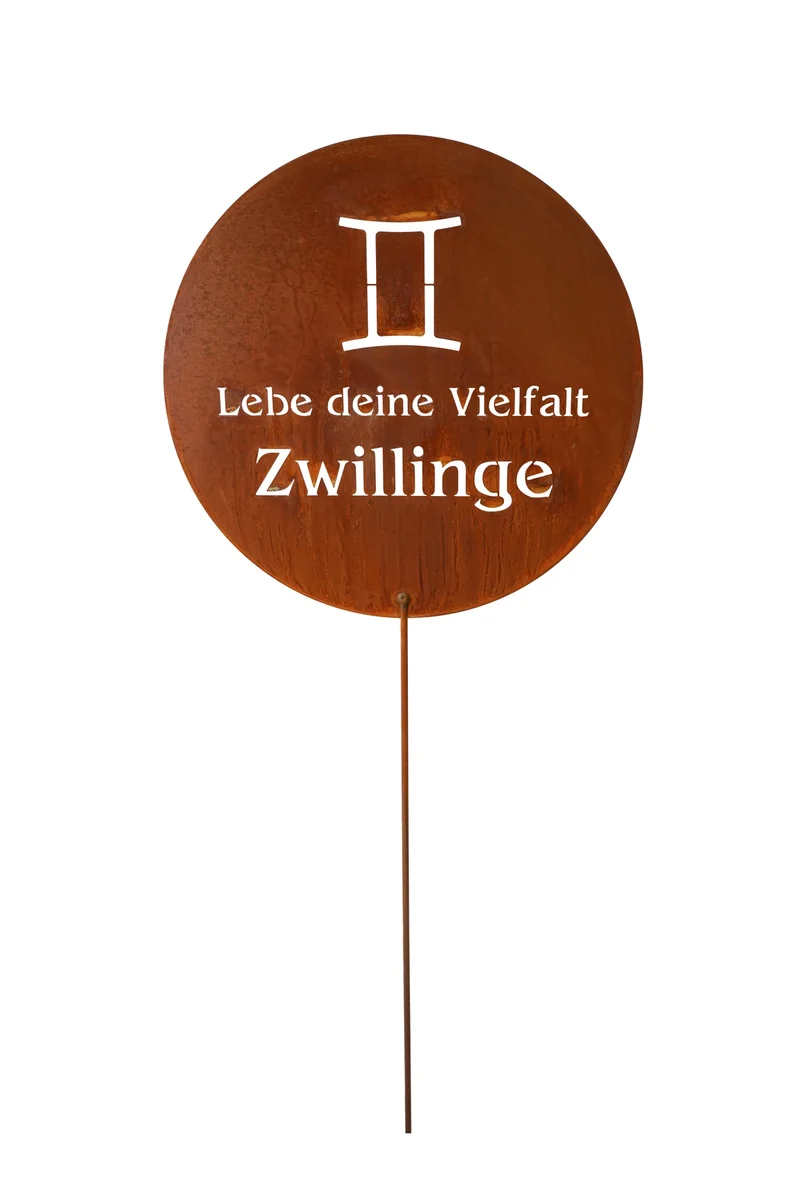 Gartenstecker Sternzeichen Edelrost