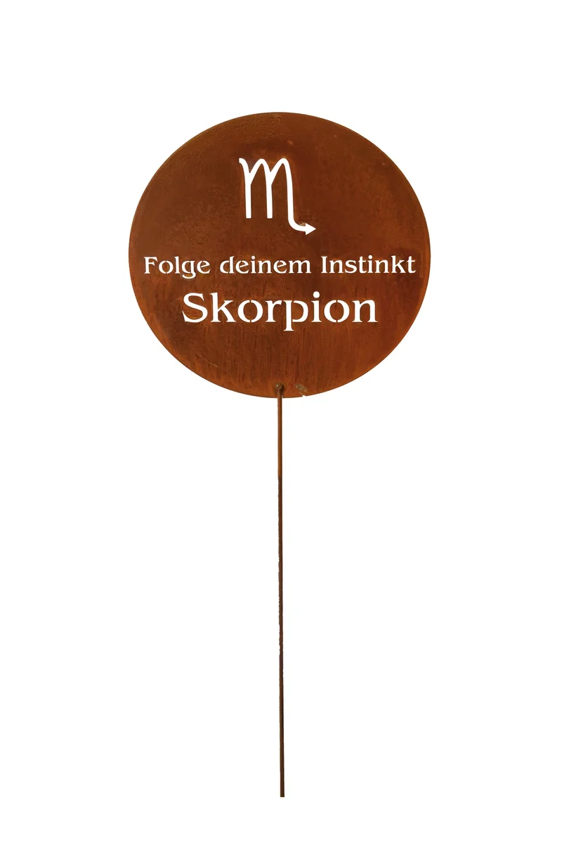 Gartenstecker Sternzeichen Edelrost