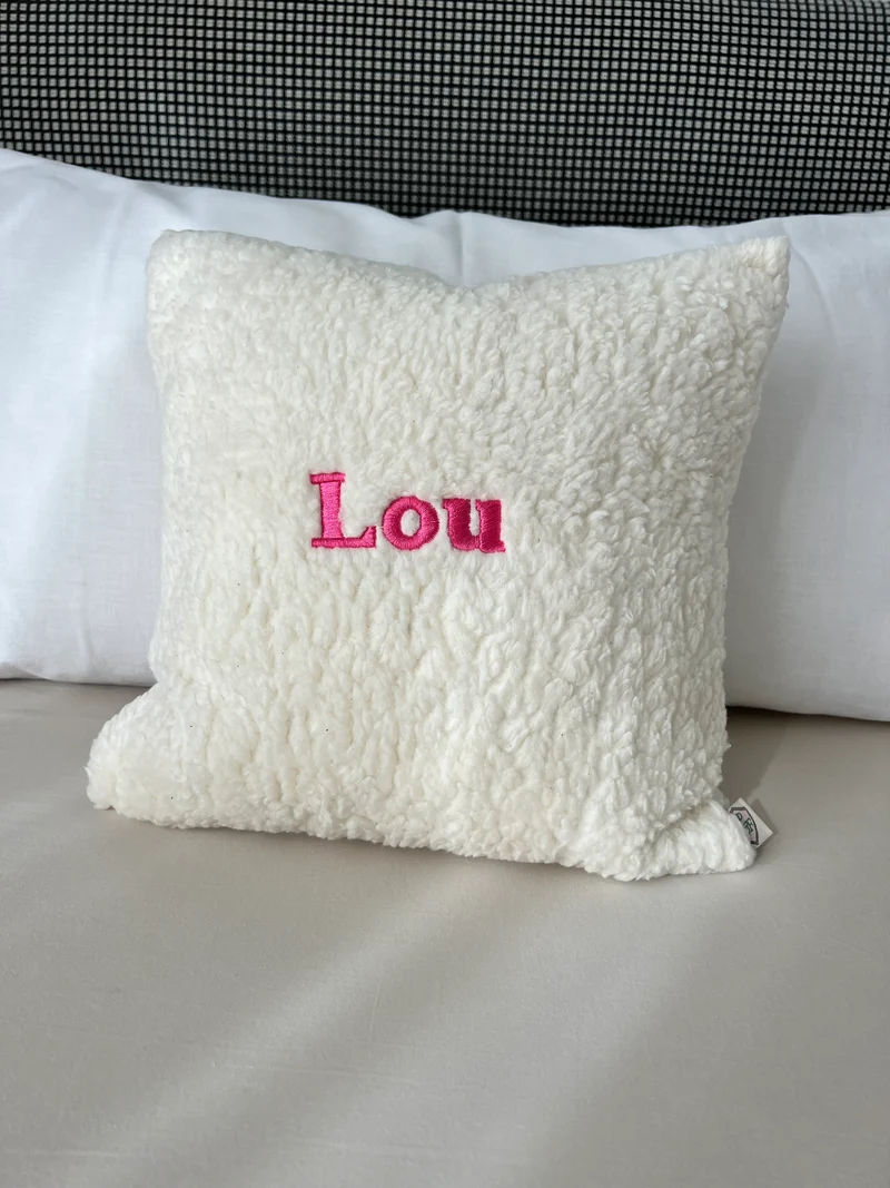 Kissen personalisiert TEDDY - Druckschrift
