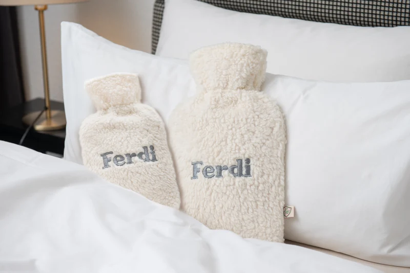 Wärmflasche personalisiert TEDDY - Druckschrift