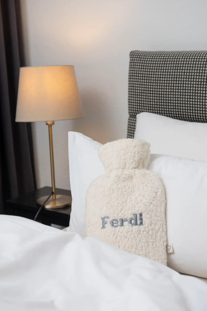 Wärmflasche personalisiert TEDDY - Druckschrift