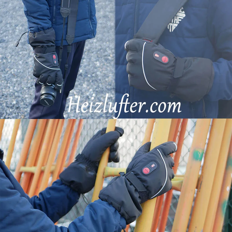 Savior Dicke Beheizte Lederhandschuhe | Leder Hand Warming Handschuhe