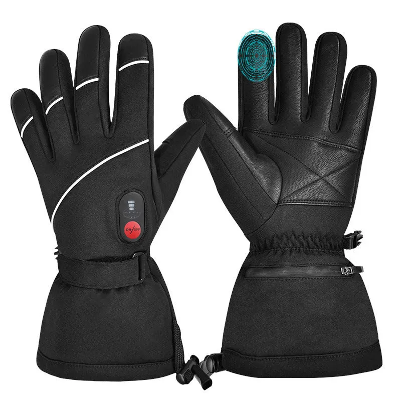 Savior Dicke Beheizte Lederhandschuhe | Leder Hand Warming Handschuhe