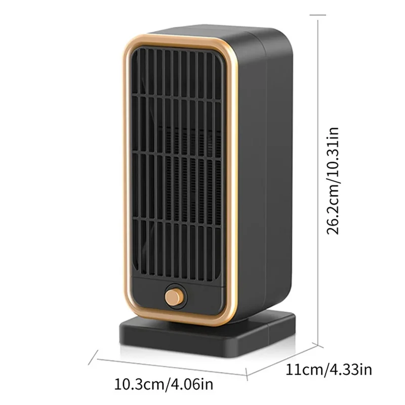 Mini Keramik-Heizlüfter Energiesparend 500W | Kleine Elektrische Heizung mit Thermostat & Oszillation
